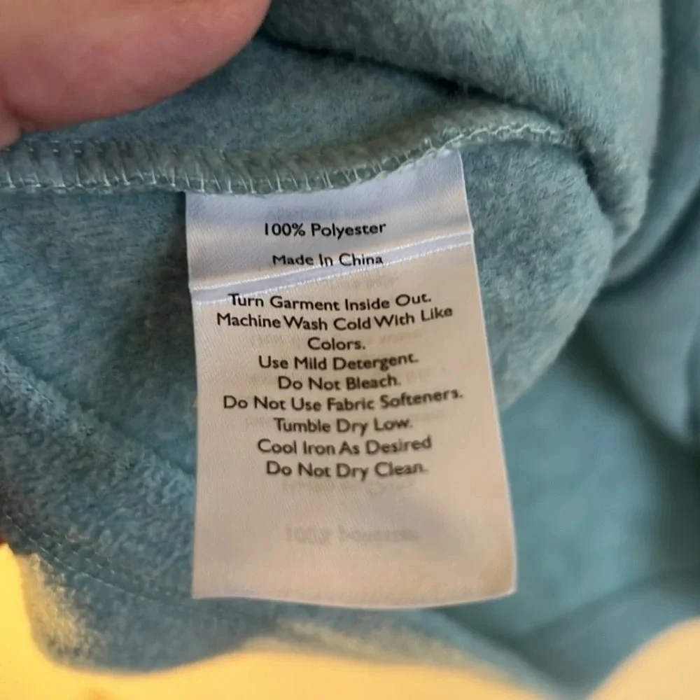Eddie Bauer Light Teal Half-Zip Pullover Sweatshirt - Picture 5 of 10